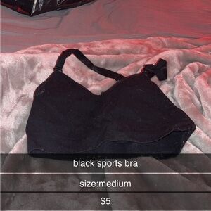 Black Sports Bra